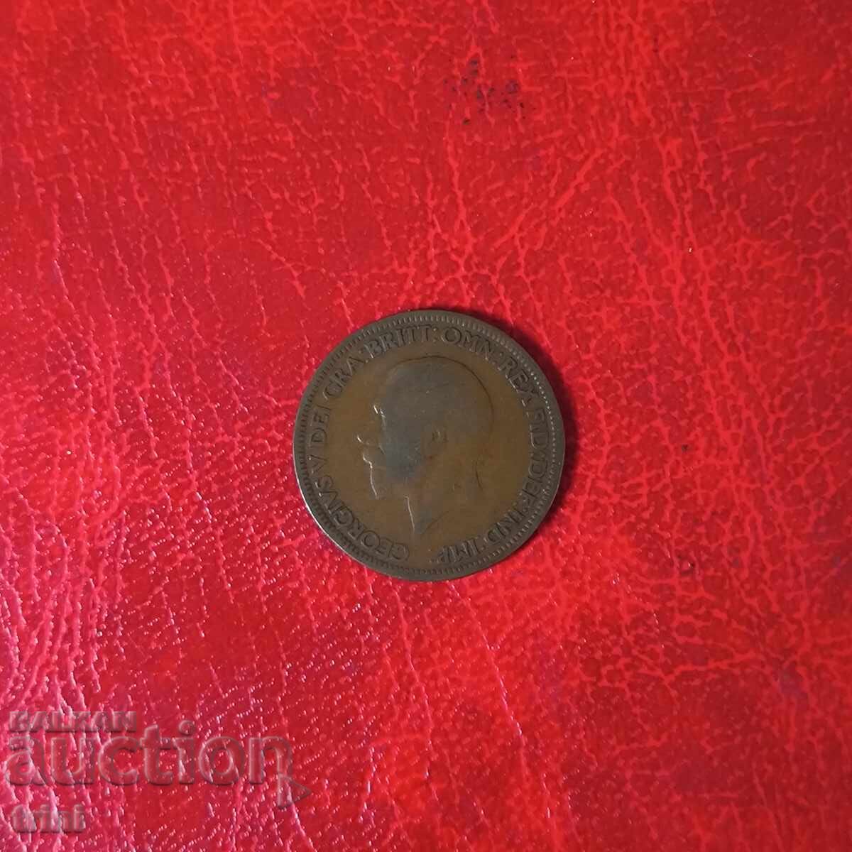 Great Britain 1/2 Penny 1929 with price 6.00 BGN | € 3.07