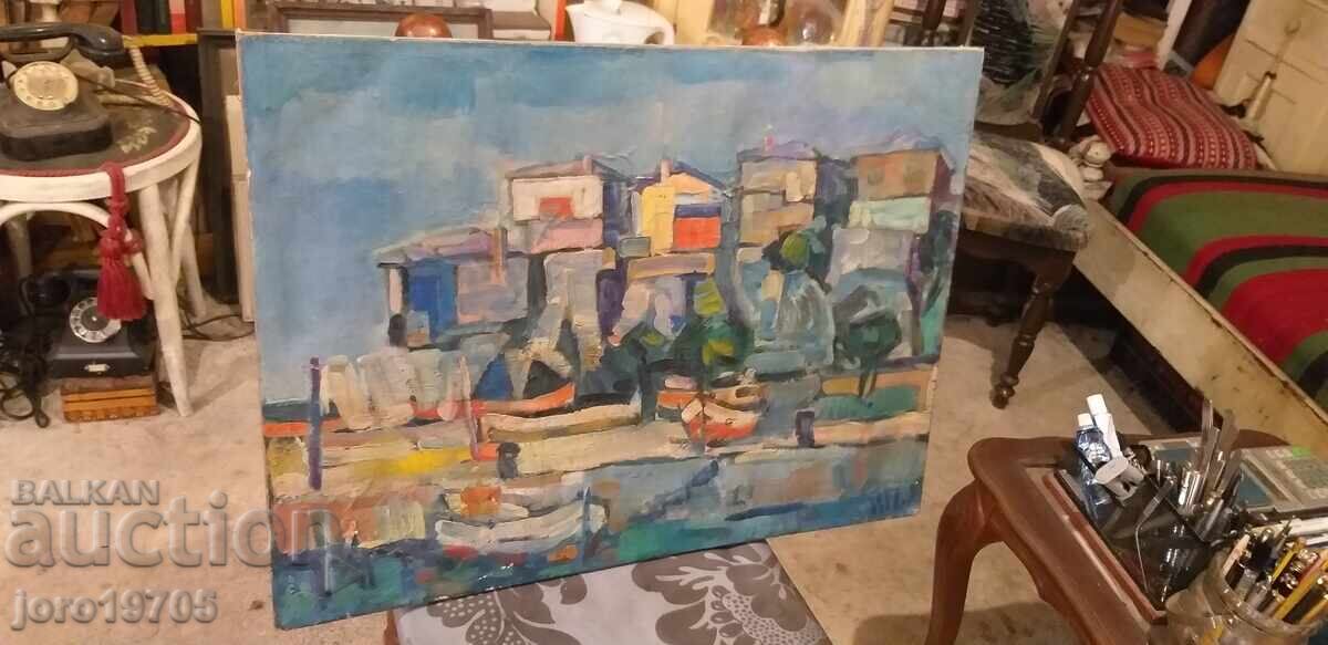 Δημοπρασία Ελαιογραφία - Γιόρνταν Πέτροφ / πιάτο