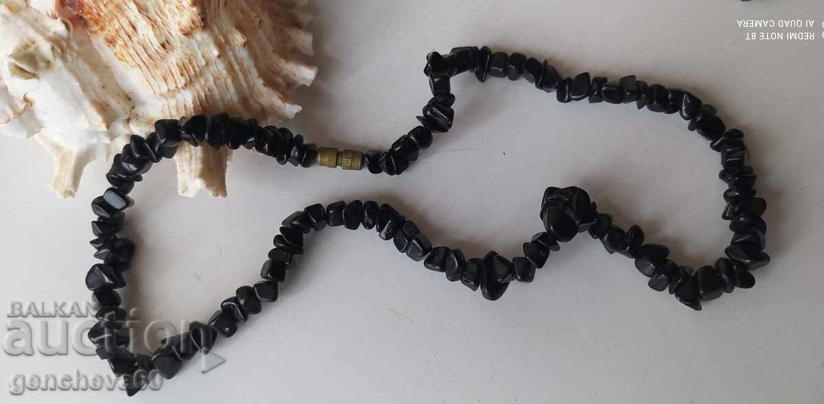 Δημοπρασία Παλιό κολιέ από φυσικό μαύρο τουρμαλίνη