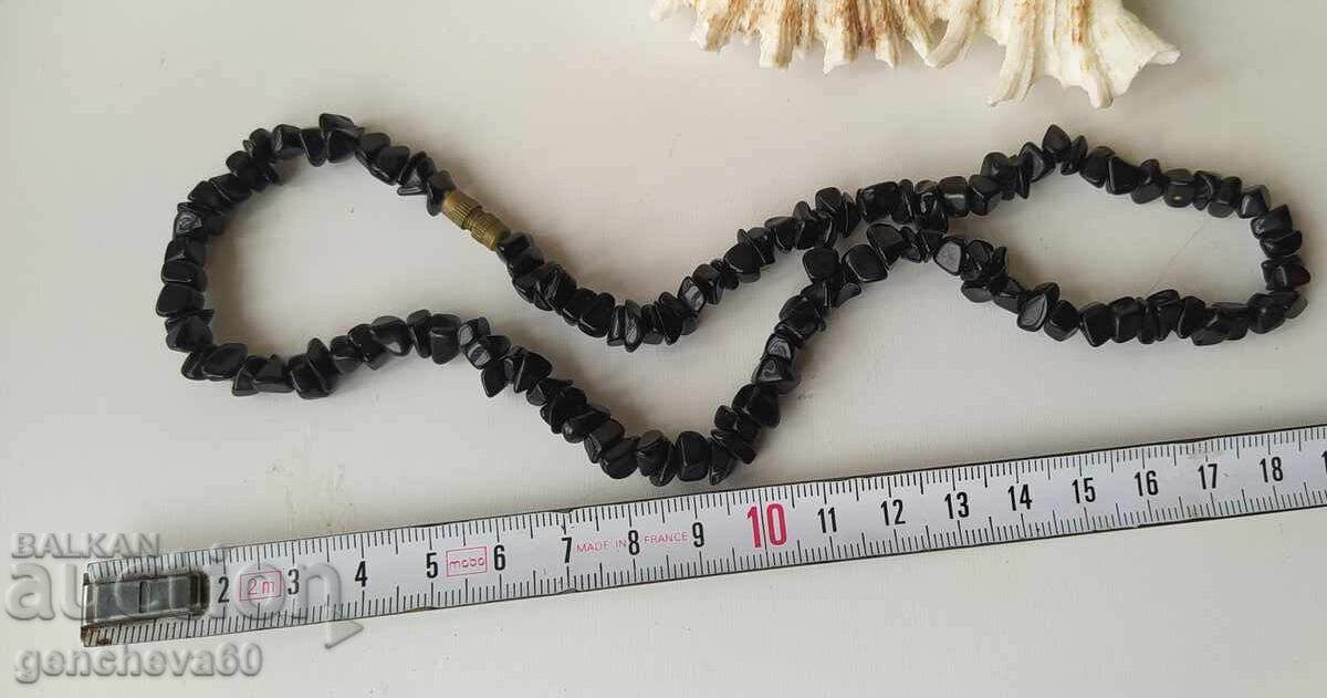 Παλιό κολιέ από φυσικό μαύρο τουρμαλίνη - 5