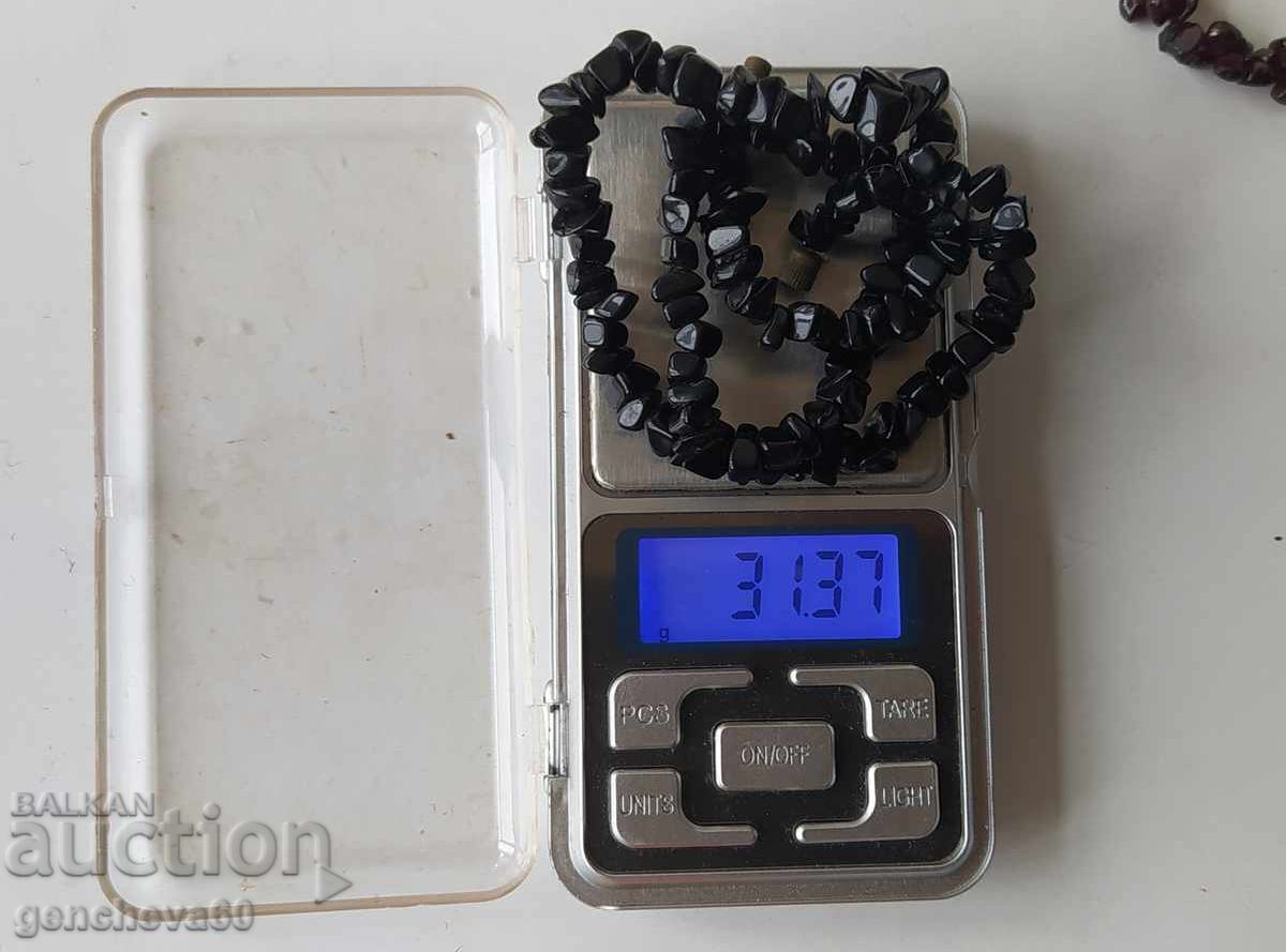 Παλιό κολιέ από φυσικό μαύρο τουρμαλίνη - 7