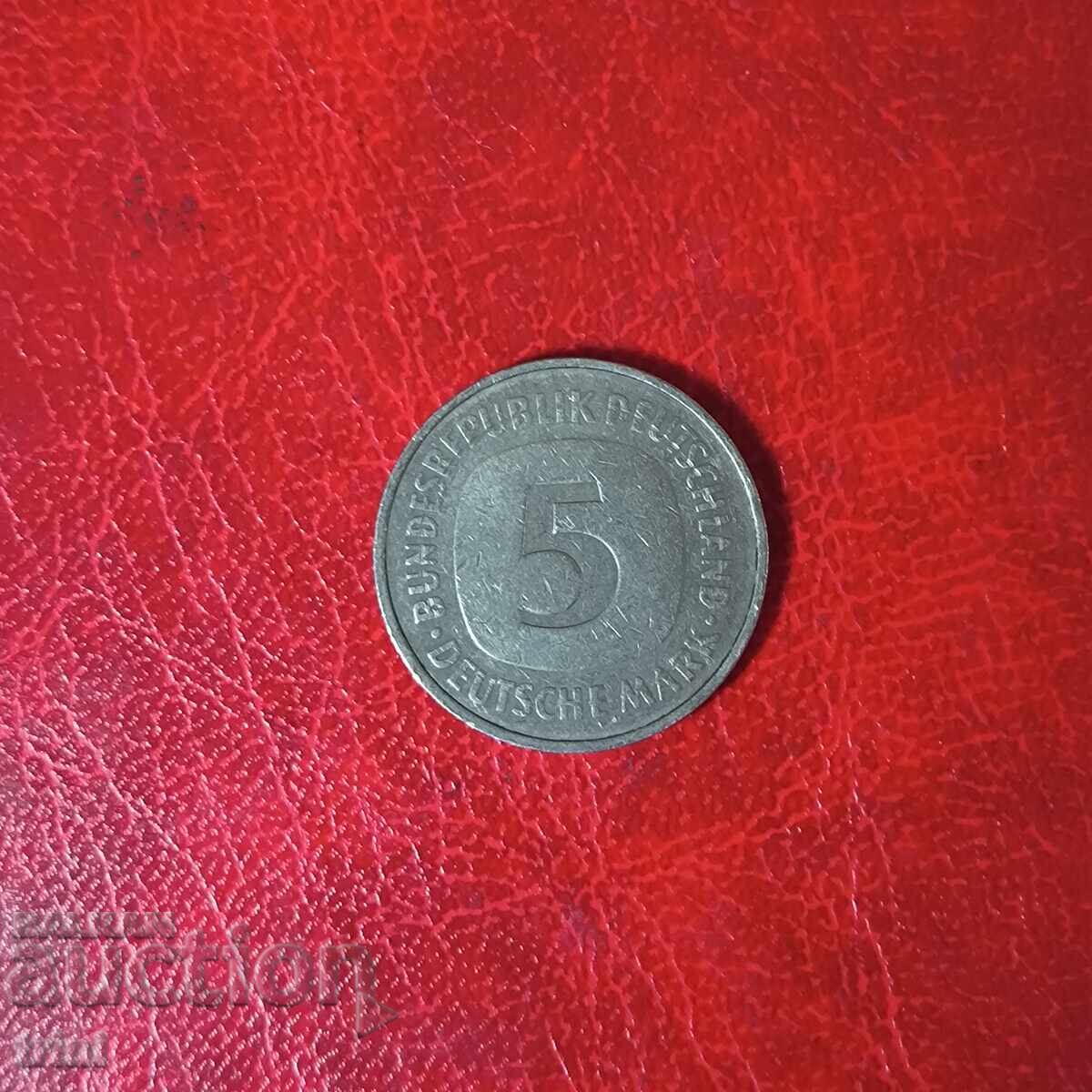 Germania 5 mărci 1975 'J' - Hamburg cu preț 12.00 BGN | € 6.14 Germania 5 mărci 1975 'J' - Hamburg cu preț 12.00 BGN | € 6.14