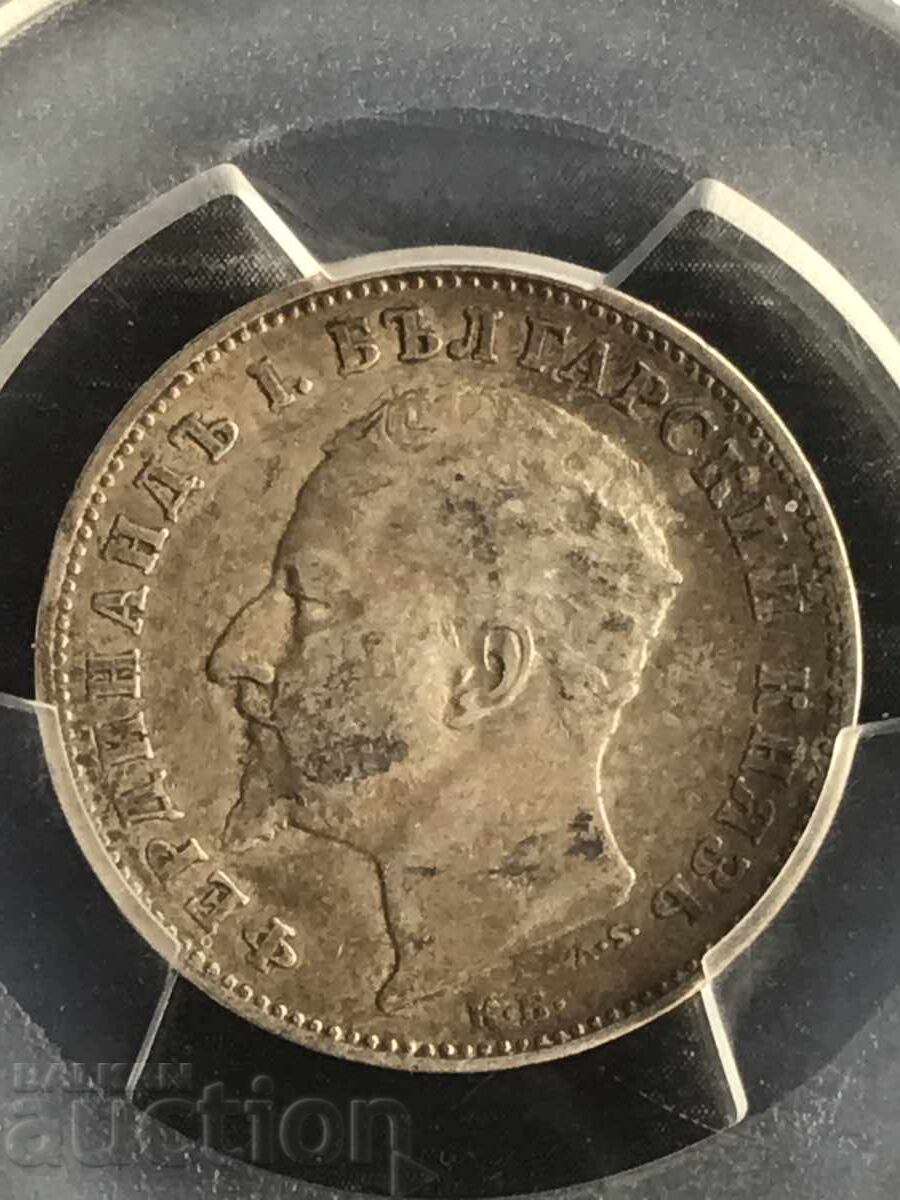 Principatul Bulgaria 1 lev 1894 Ferdinand I argint PCGS XF45 Principatul Bulgaria 1 lev 1894 Ferdinand I argint PCGS XF45