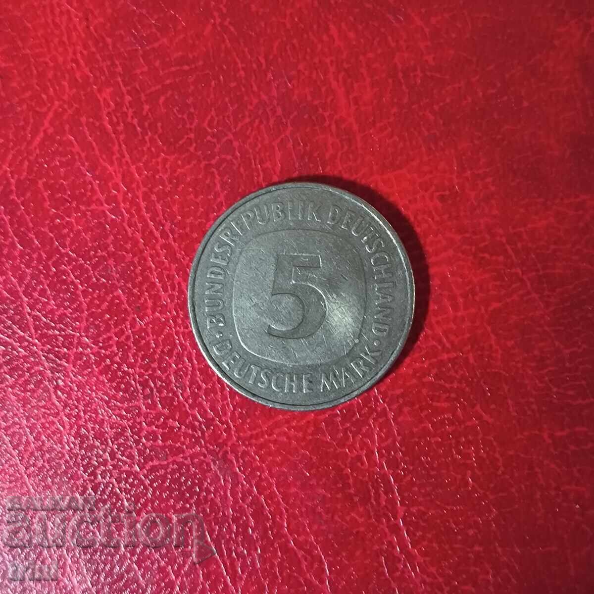 Γερμανία 5 μάρκα 1975 με τιμή 12.00 BGN | € 6.14