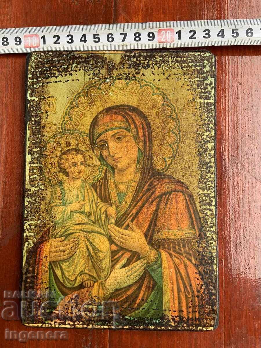 ICOANĂ VECHE PICTATĂ PE LEMN cu preț 80.00 BGN | € 40.90