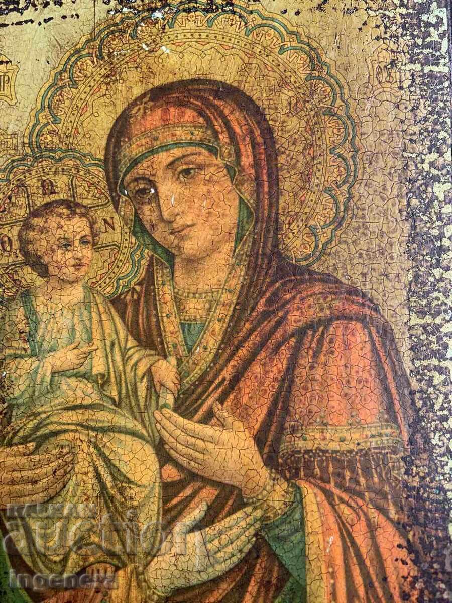 Licitație ICOANĂ VECHE PICTATĂ PE LEMN