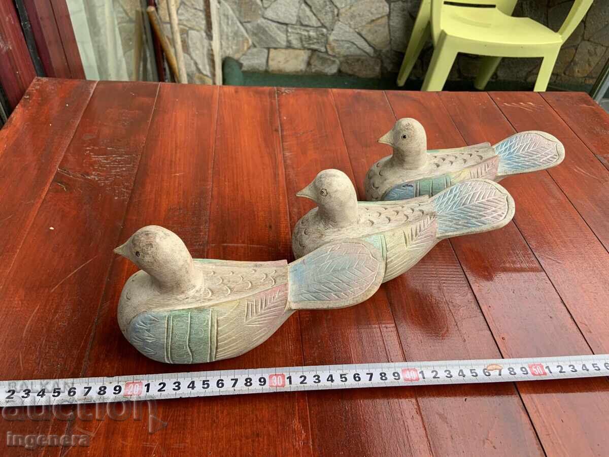 ПИЛЕ ГЪЛЪБ ПТИЦА ФИГУРА ДЪРВО ДЪРВОРЕЗБА РИСУНЪК-3 БР. с цена 65.00 лв. | € 33.23