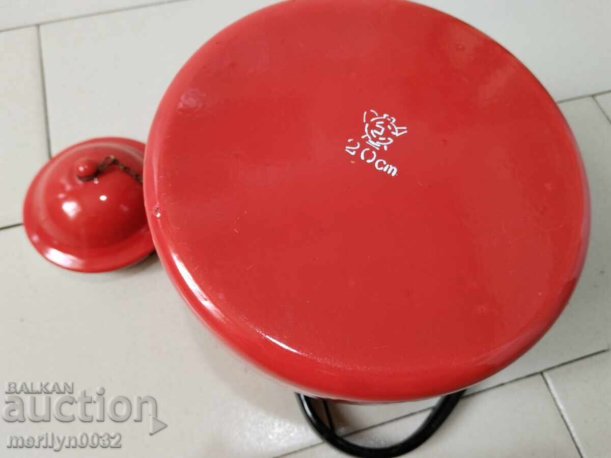 Enamelled teapot from the 50s, enamel vessel - 6