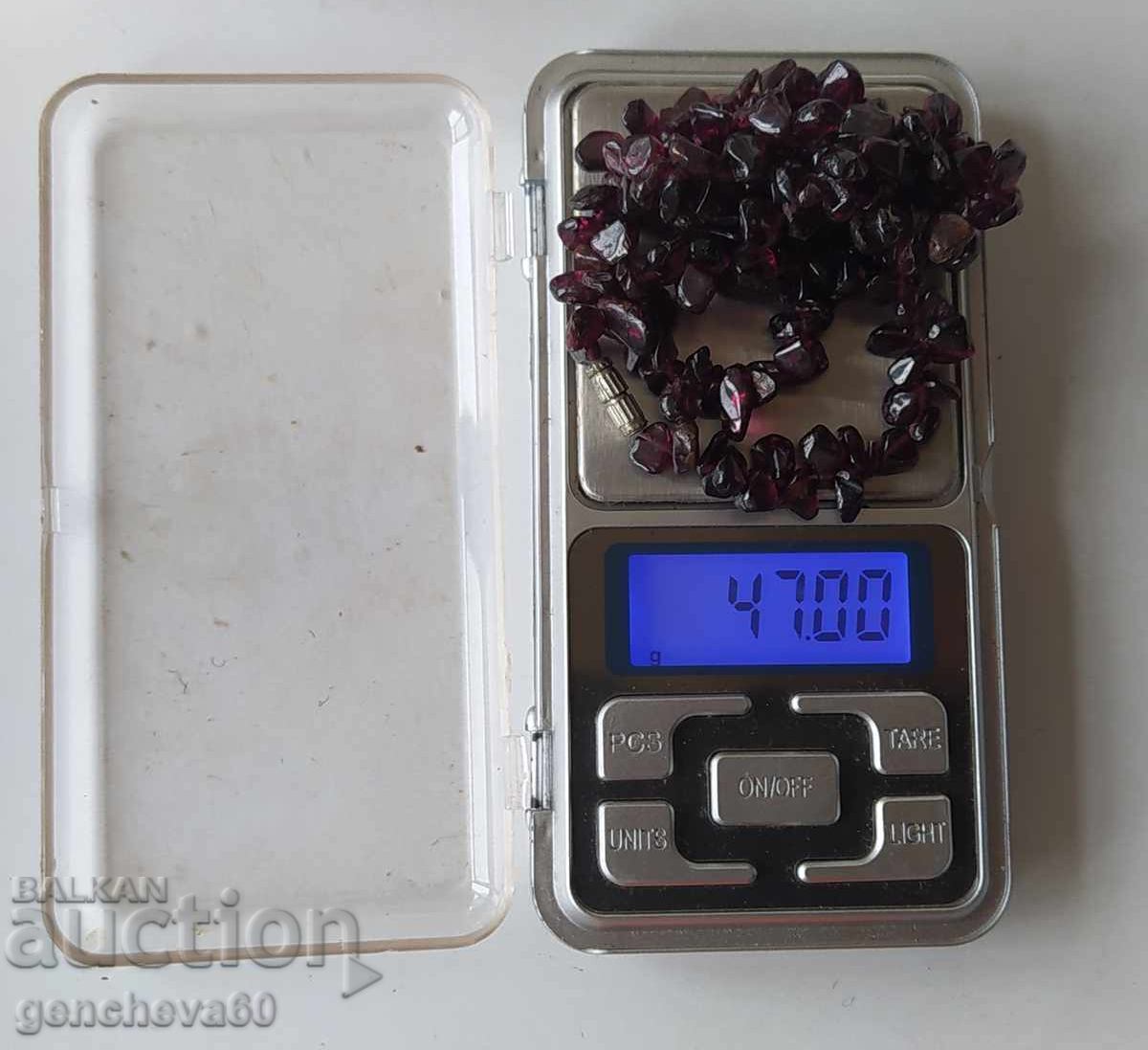 Delivery of Retro necklace made of natural red garnet