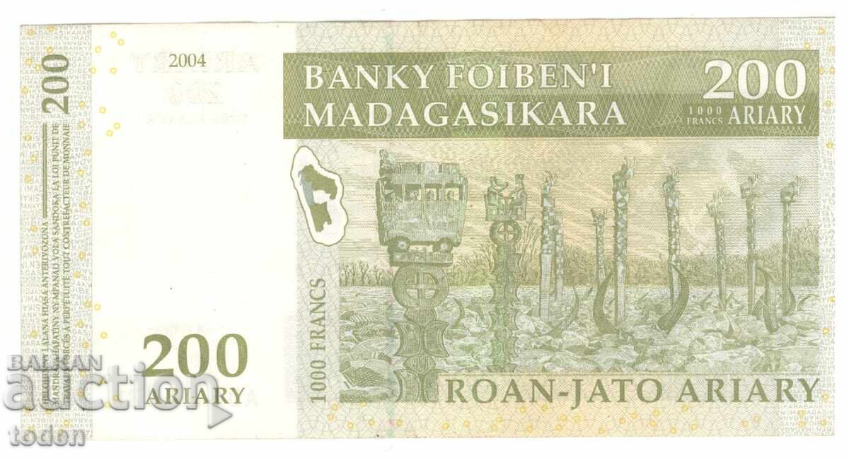 Μαδαγασκάρη - 200 Αριάρι / 1000 Φράγκα - 2004 - P# 87α - Χαρτί με τιμή 4.00 BGN | € 2.05
