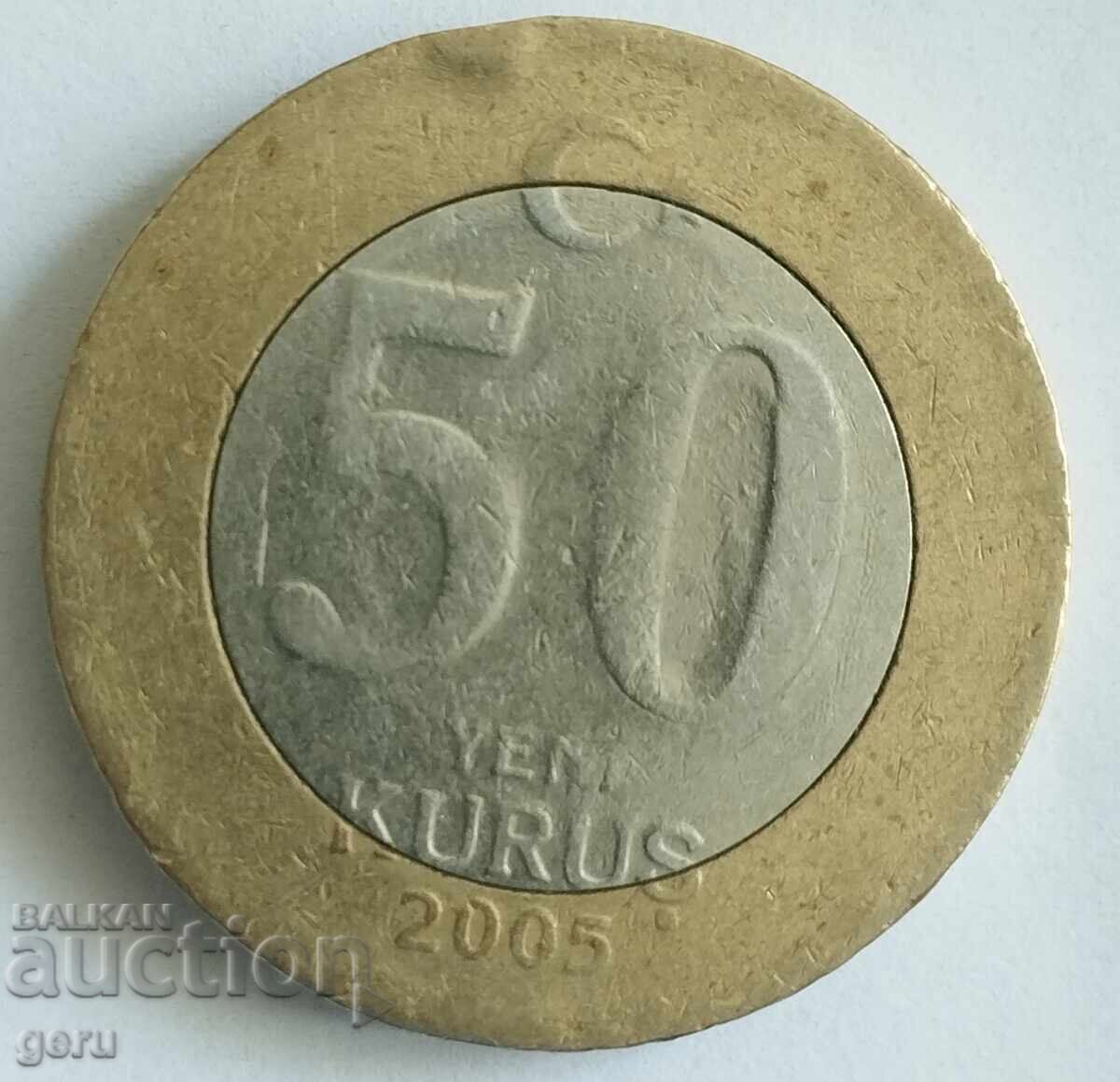50 kuruş Turcia 2005 jf5