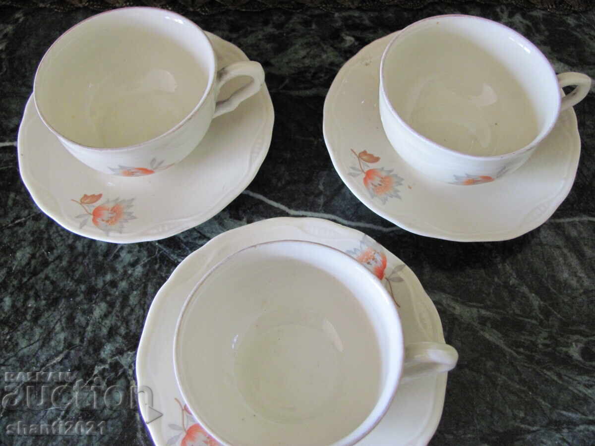 Πορσελάνινες κούπες καφέ - 3 τεμάχια, μαρκαρισμένες με τιμή 50.00 BGN | € 25.56