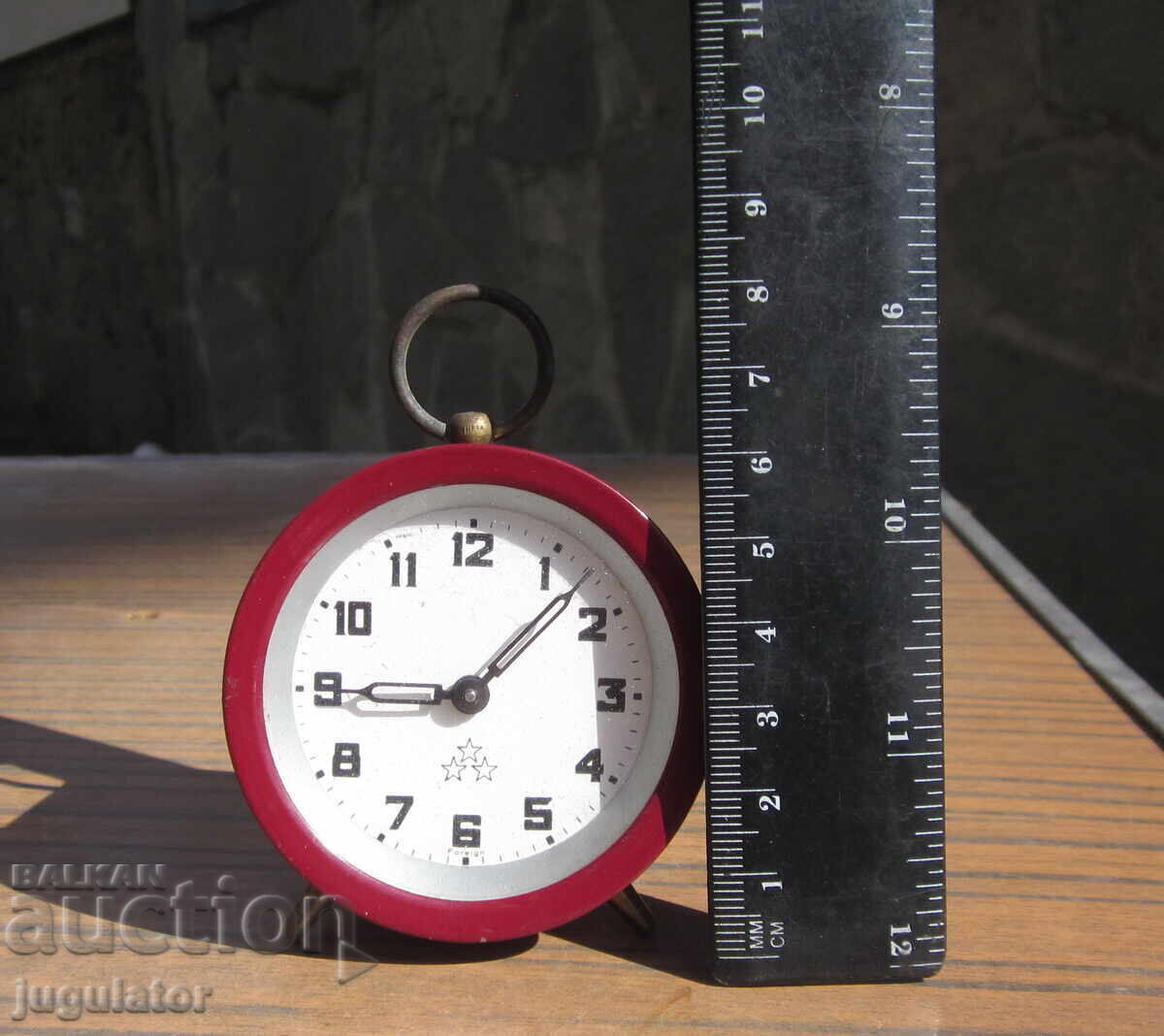 ΞΕΝΟ παλιό Γερμανικό μικρό επιτραπέζιο ρολόι - 7