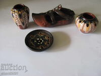 Ceramic miniatures, folk motifs - 4 pieces