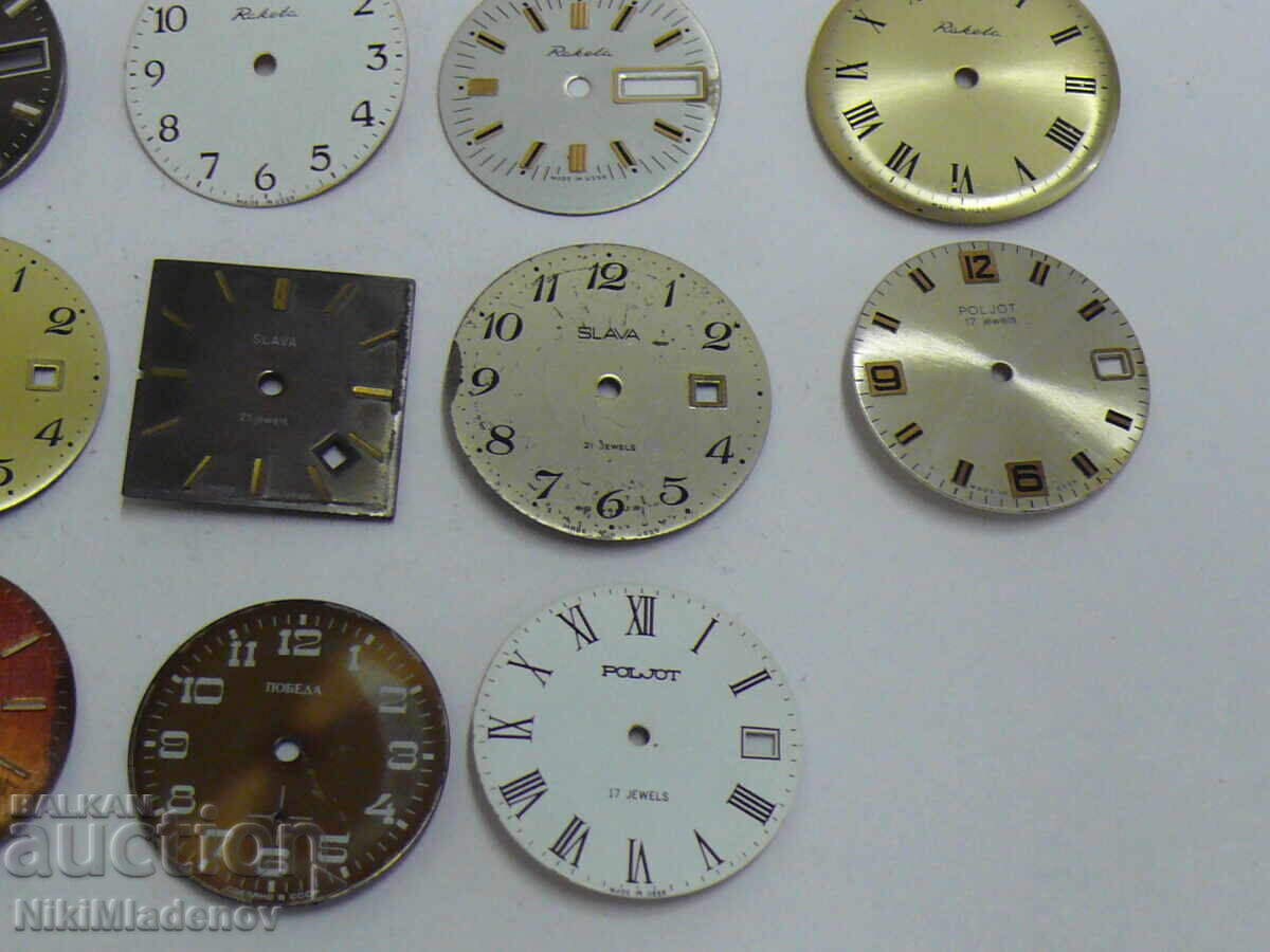 Delivery of Lot of Soviet watch dials for Molnija, Raketa, etc