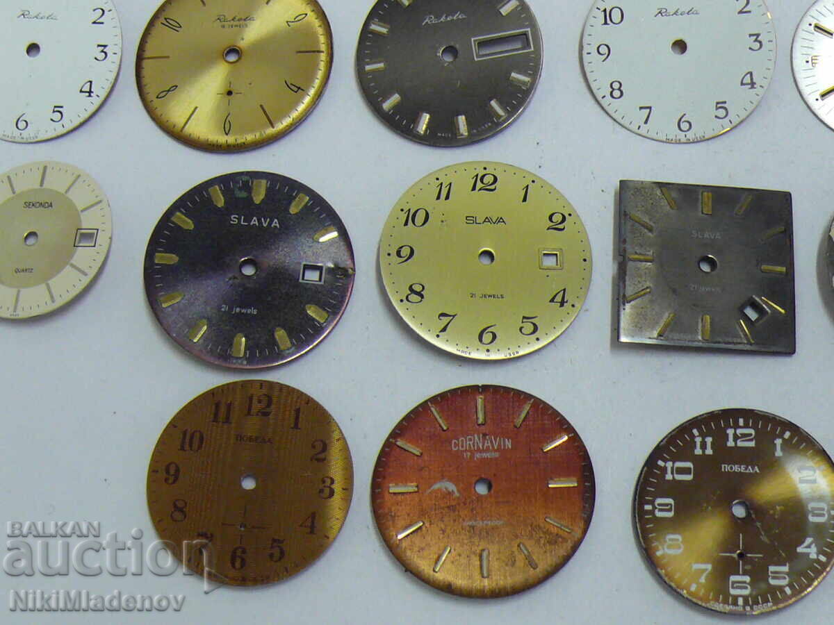Lot de cadrane sovietice pentru ceasuri Molnija, Raketa și altele - 5