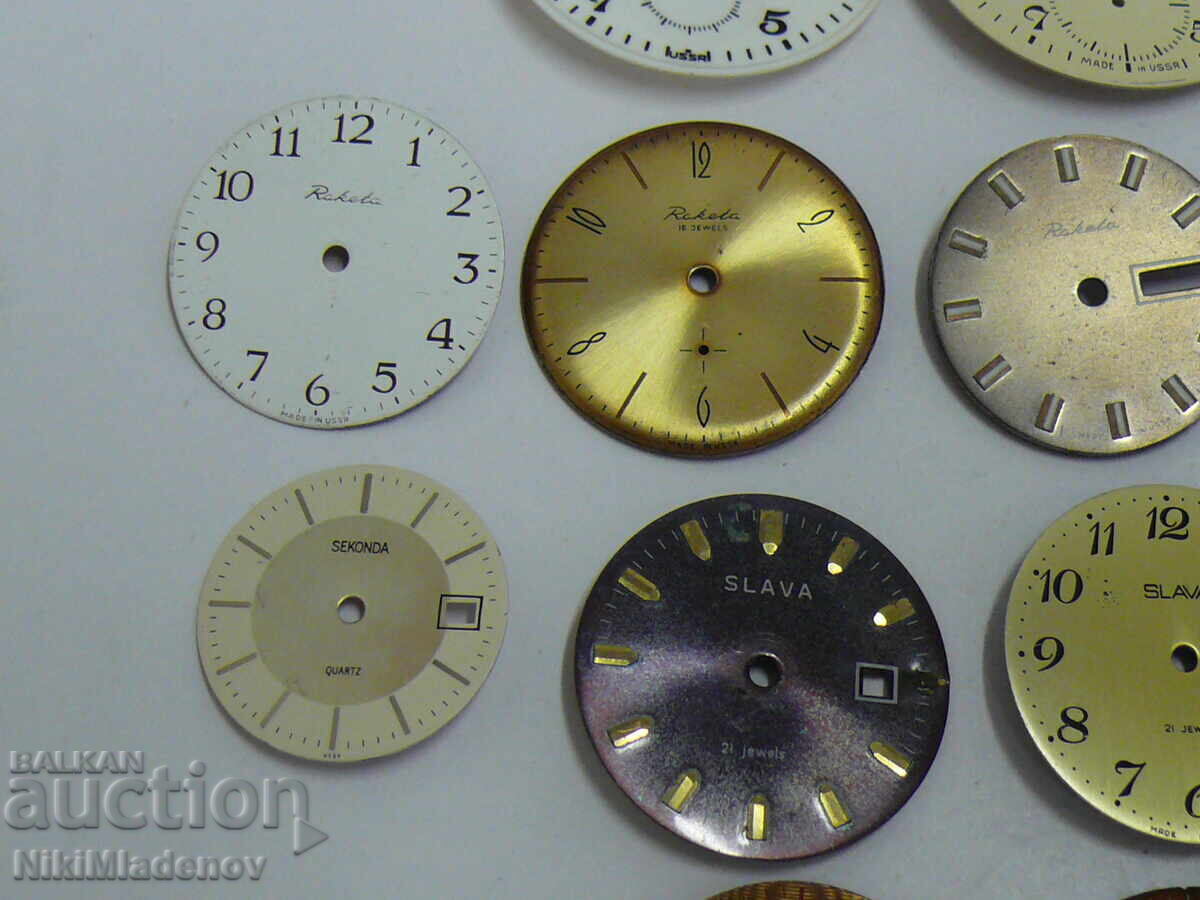 Lot of Soviet watch dials for Molnija, Raketa, etc - 6