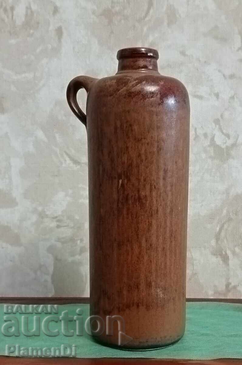 Licitație Sticlă vintage, antică, ceramică cu mâner
