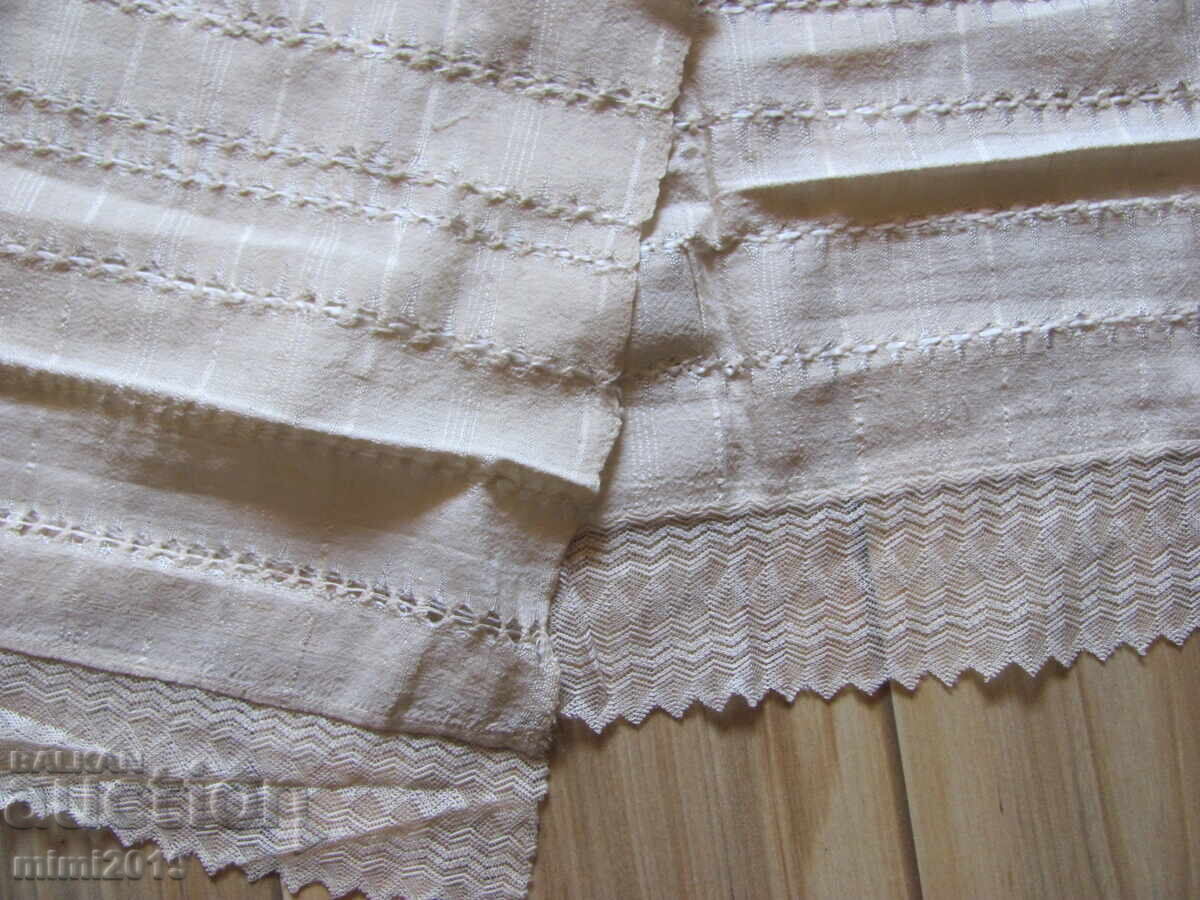 19в. кърпа, ръчно тъкан кенар ,дантела ,150х46см. с цена 31.20 лв. | € 15.95