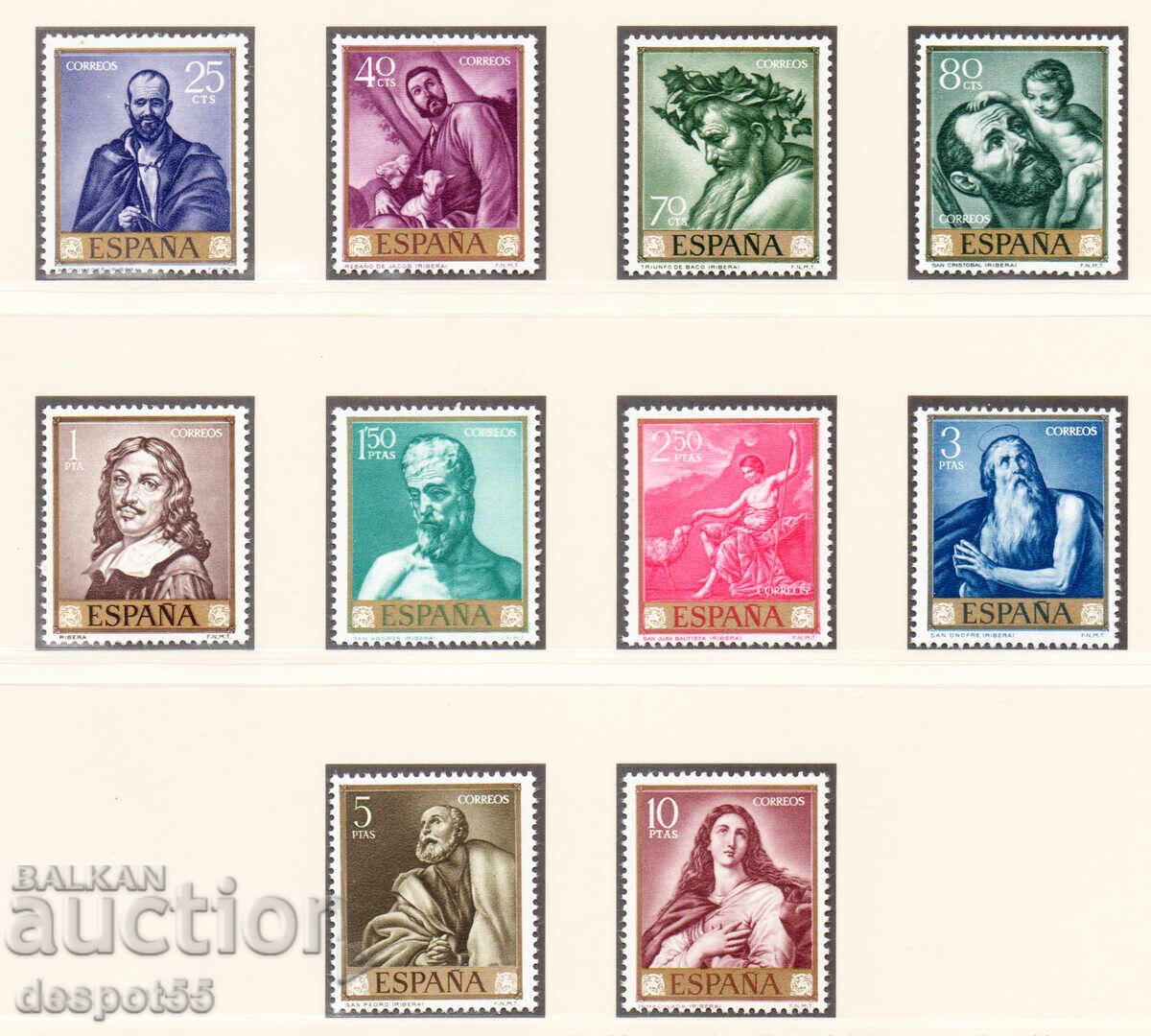 1963. Spain. Paintings - José de Ribera - Day of the Mark