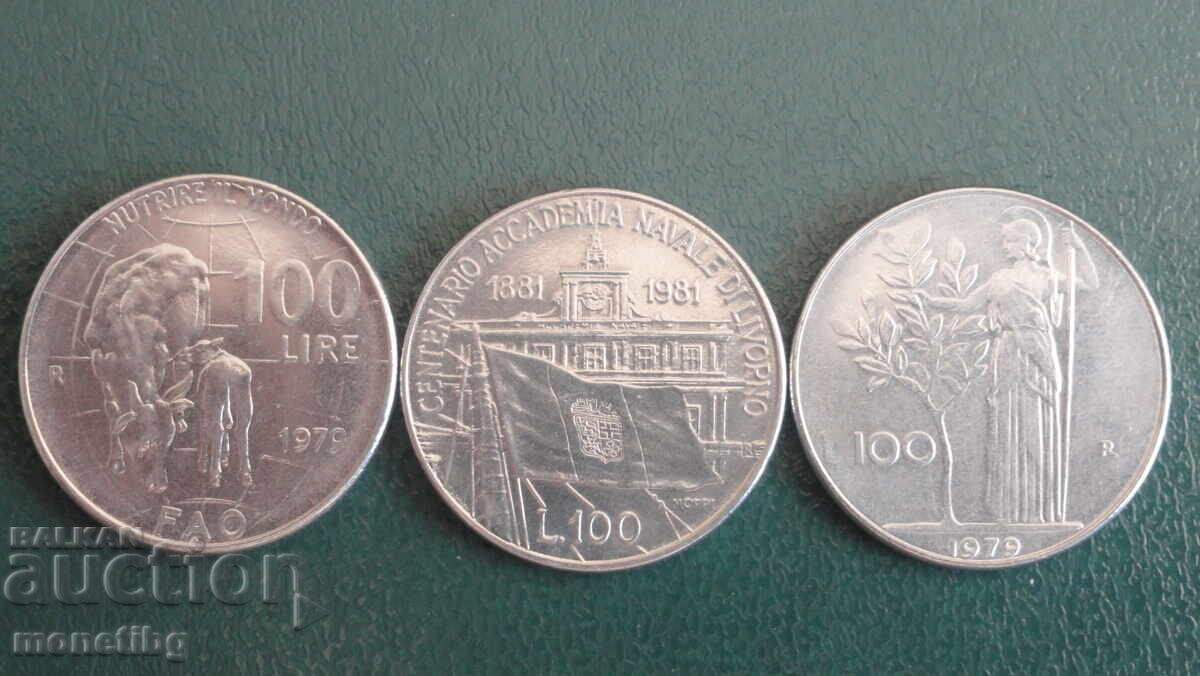 Ιταλία 1979-81 - 100 λιρες (3 τεμάχια) - 5 Ιταλία 1979-81 - 100 λιρες (3 τεμάχια) - 5