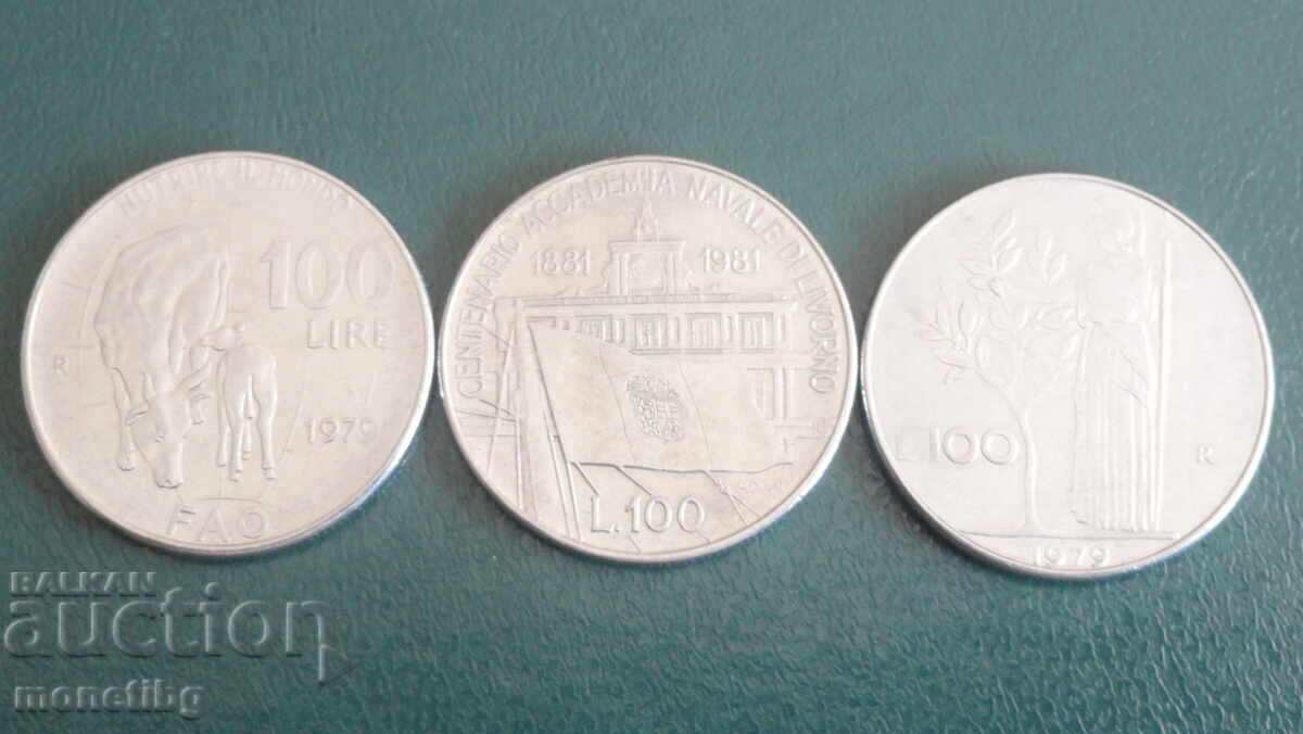 Ιταλία 1979-81 - 100 λιρες (3 τεμάχια) - 7 Ιταλία 1979-81 - 100 λιρες (3 τεμάχια) - 7