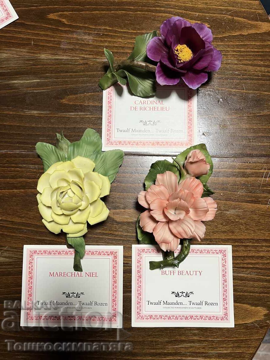 Колекция от 12 порцеланови рози с цена 380.00 лв. | € 194.29