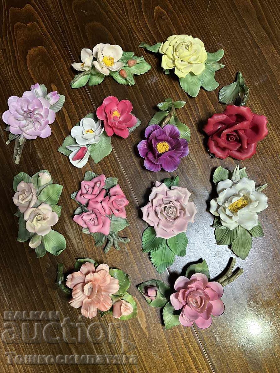 Колекция от 12 порцеланови рози - 7
