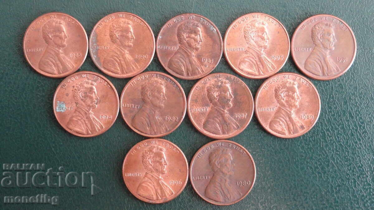 Licitație SUA - 1 cent (11 bucăți)