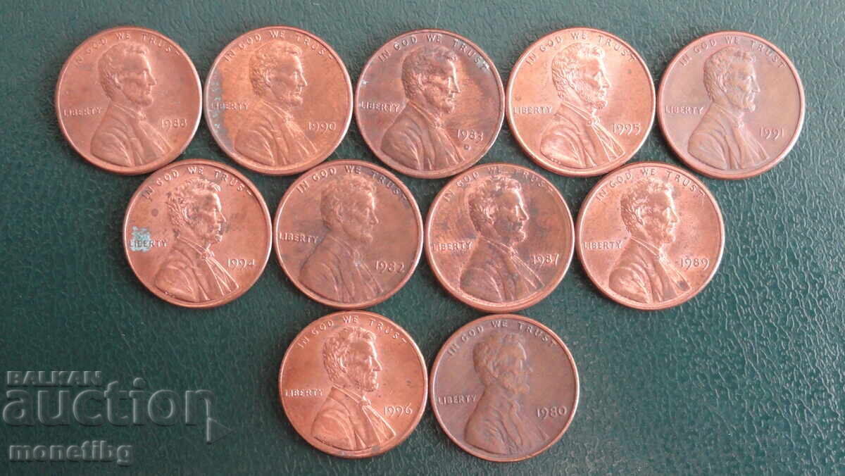 SUA - 1 cent (11 bucăți) - 5