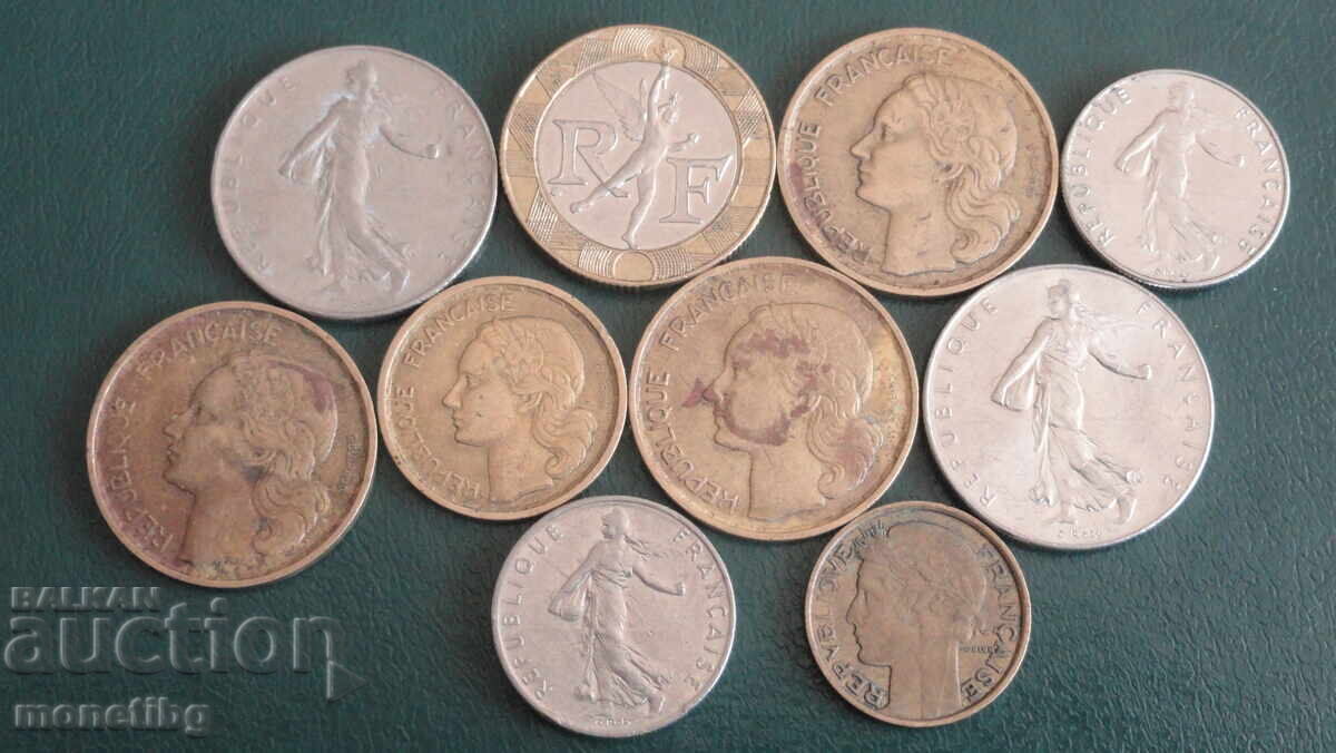 Franța - 10 monede (diferite) - 6