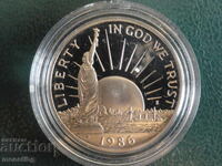 САЩ 1986г. - 1/2 долар ''Статуята на свободата'' (S) Proof
