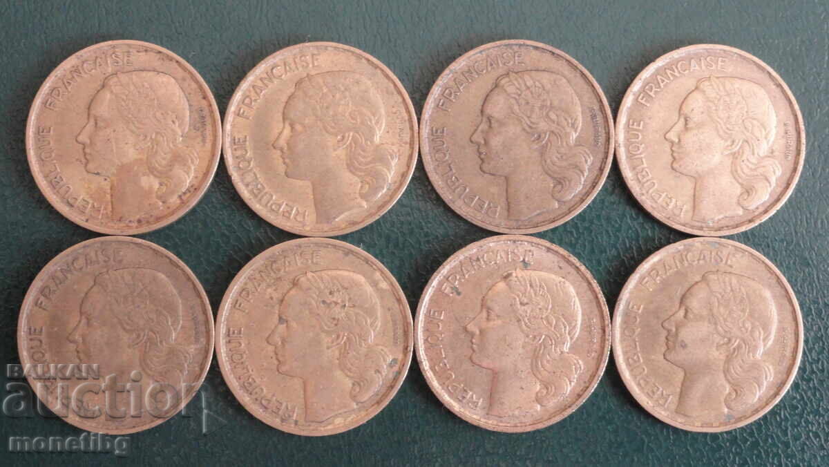 Γαλλία 1950-53 - 20 φράγκα (8 τεμάχια) με τιμή € 4.60 | 9.00 BGN