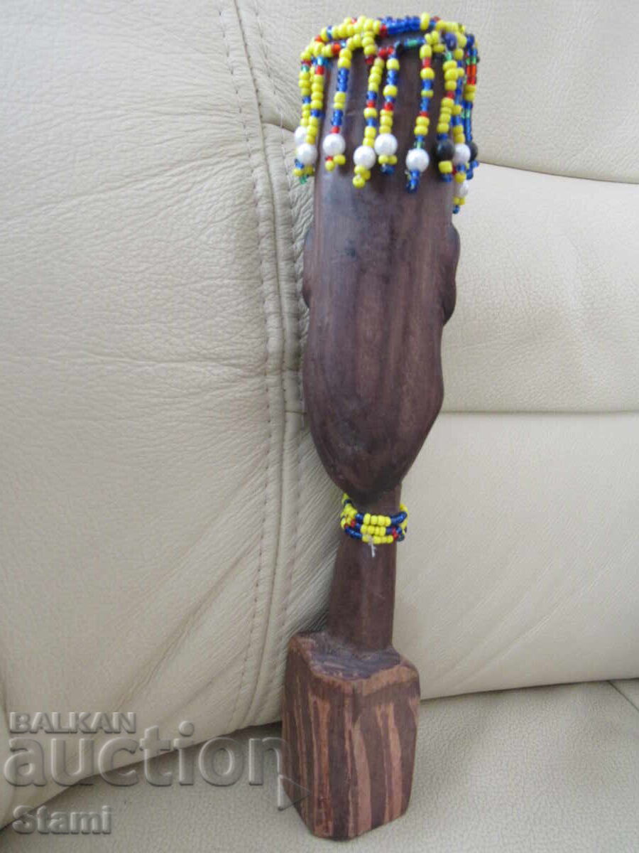 Δημοπρασία Κεφαλή ανδρικής φιγούρας από βασιλικό έβενο από την Αιθιοπία, Αφρική