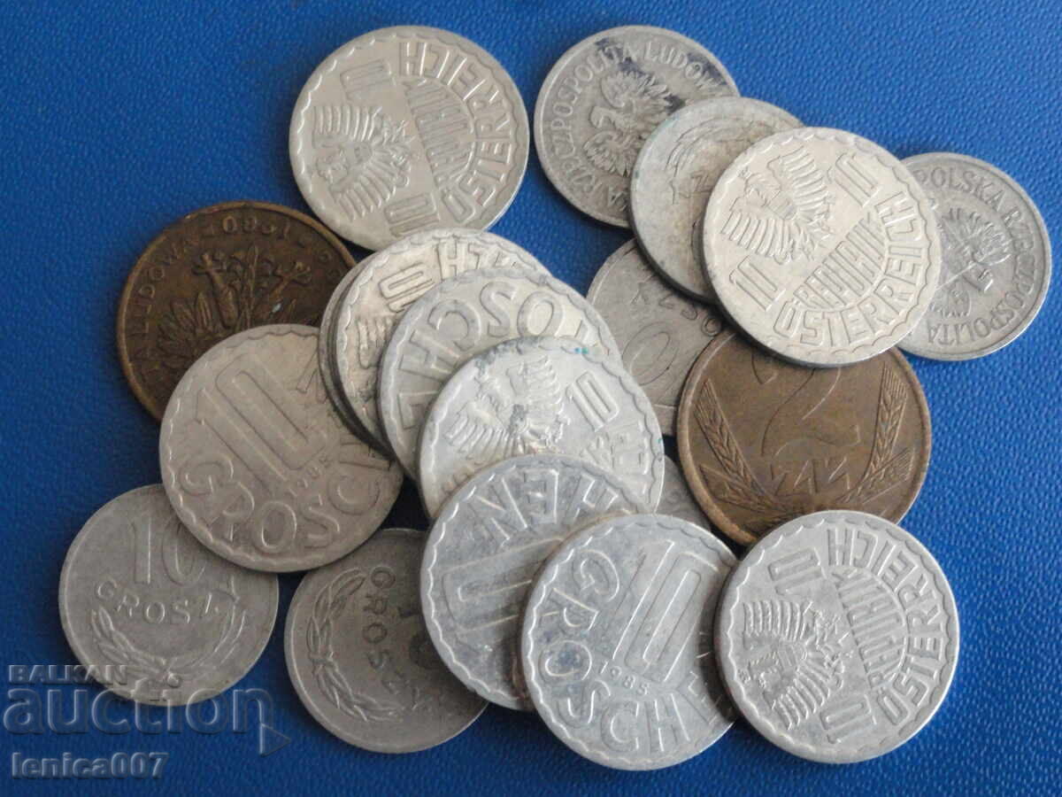 Πολωνία - Νομίσματα (19 τεμάχια) με τιμή 3.90 BGN | € 1.99