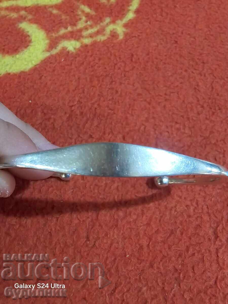 Solid Silver Bracelet. 10.33 grams. View and Solid Silver Bracelet. 10.33 grams. View and