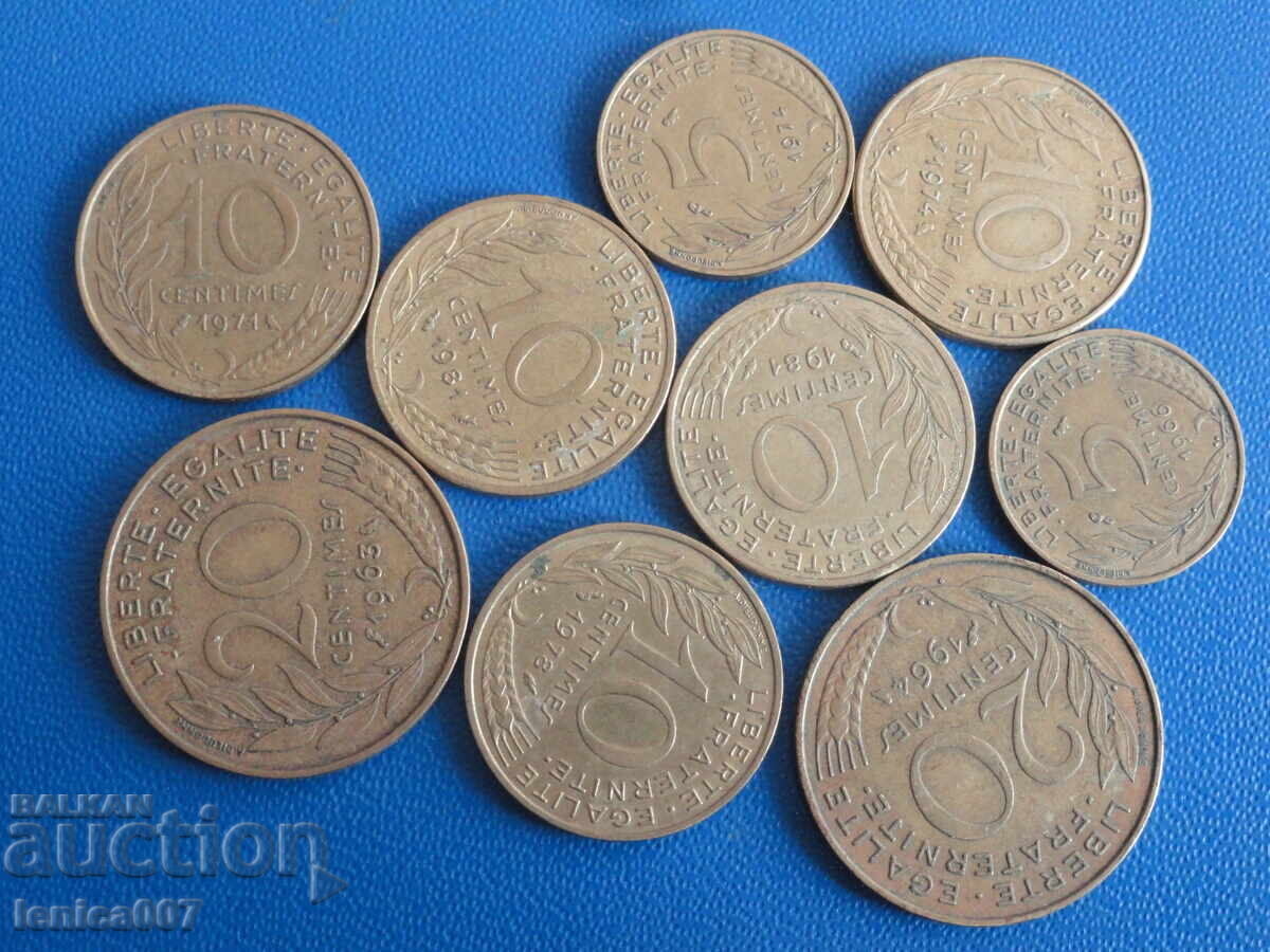 Auction  France - Coins (9 pieces)