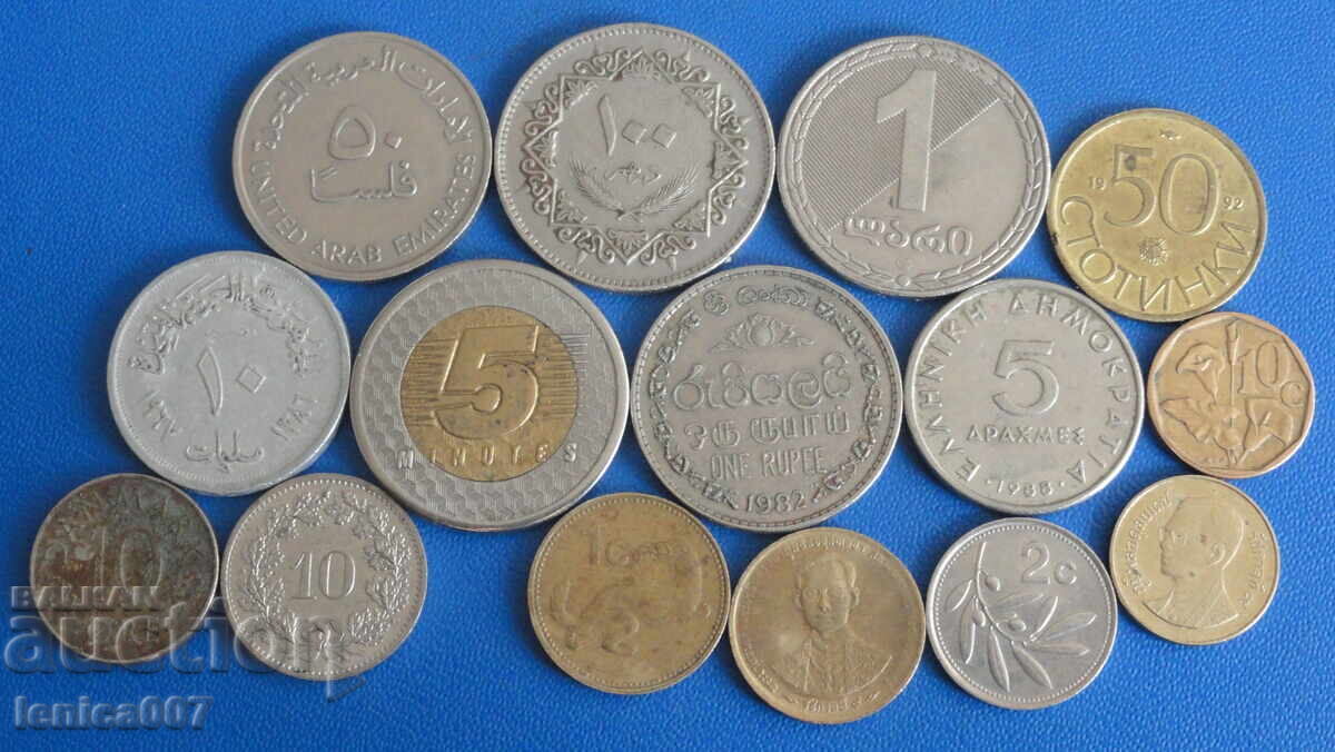 Интересни монети (15 броя) с цена 6.80 лв. | € 3.48