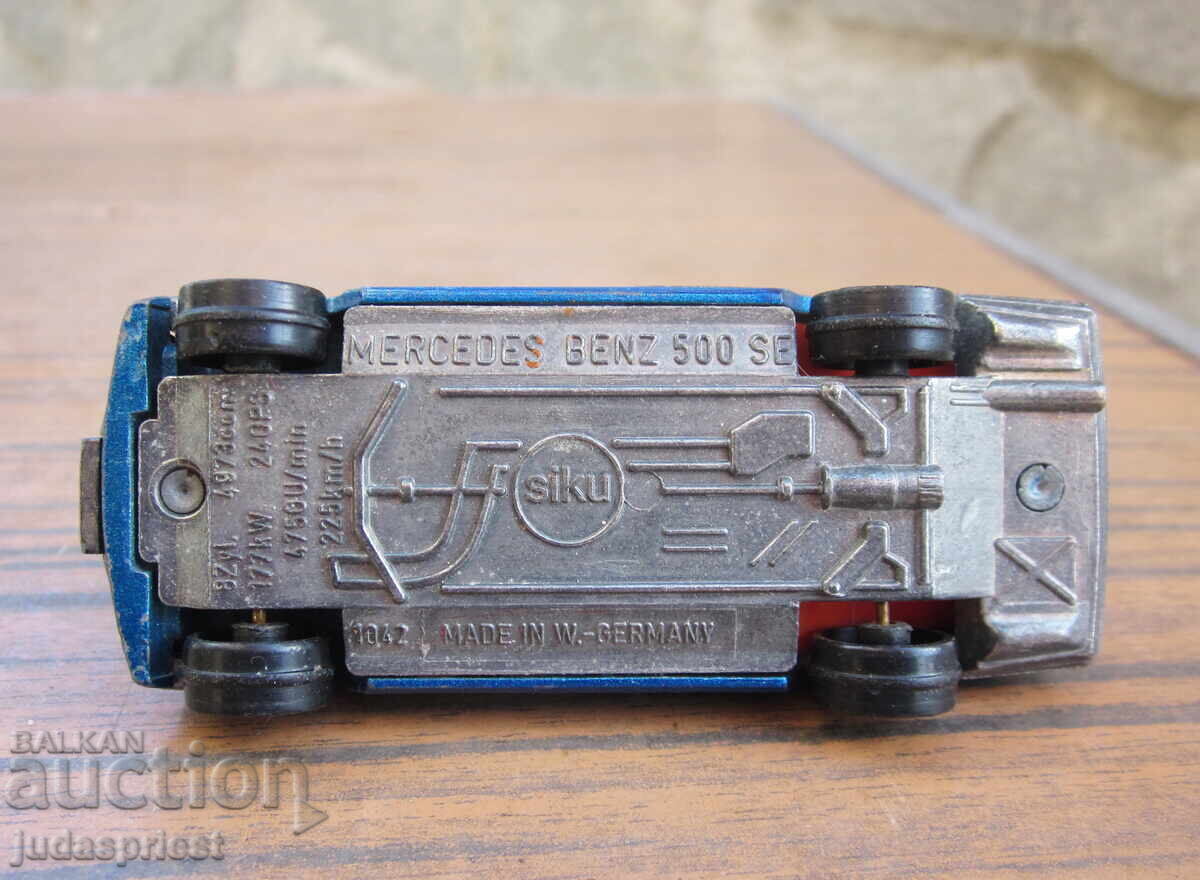 Παλιό Γερμανικό παιδικό αυτοκινητάκι Mercedes Benz 500 SE siku - 7 Παλιό Γερμανικό παιδικό αυτοκινητάκι Mercedes Benz 500 SE siku - 7
