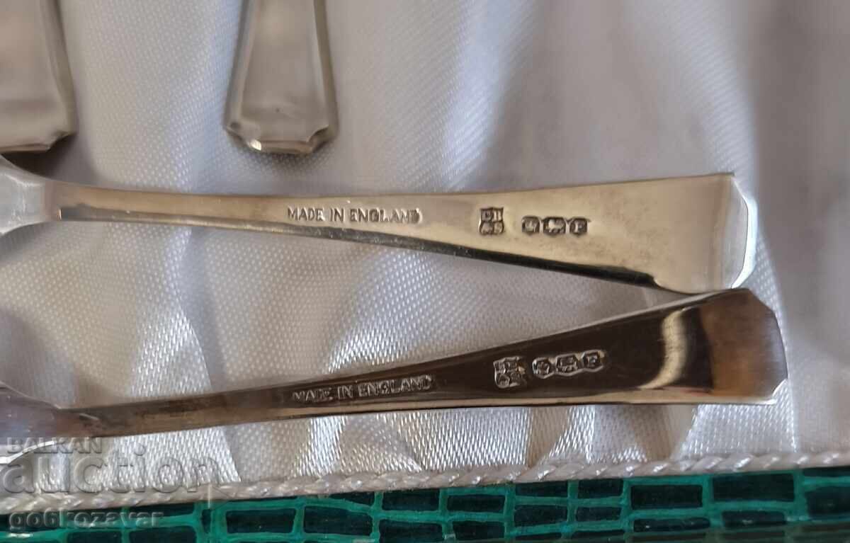 Παράδοση Σετ ασημένια κουταλάκια Αγγλία 1948 / ασήμι 950 καινούργια!