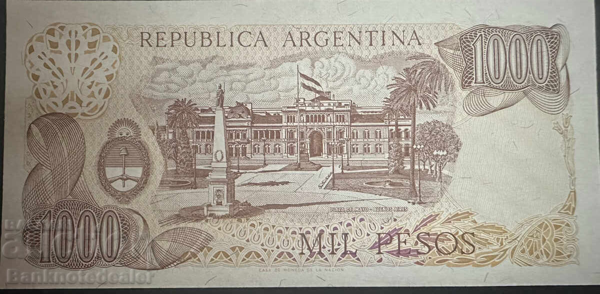Argentina 1000 Pesos 1976-1983 Pick 304d Uncirculated with price 4.00 BGN | € 2.05