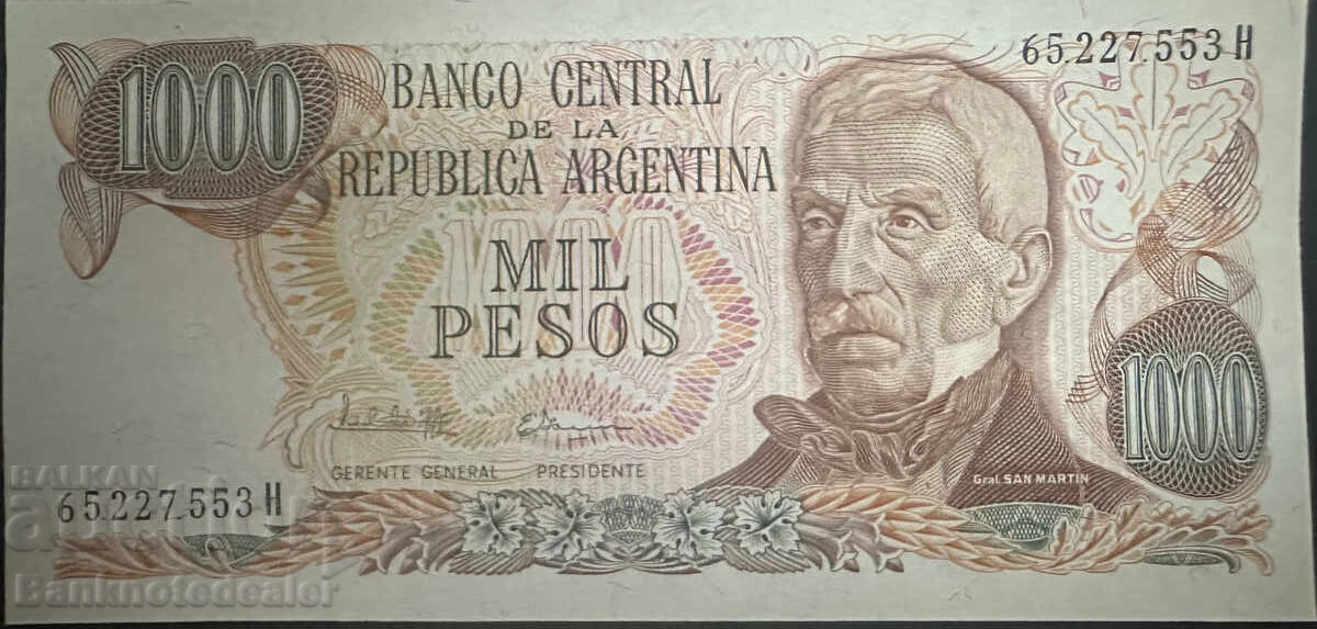 Argentina 1000 Pesos 1976-1983 Pick 304d Uncirculated