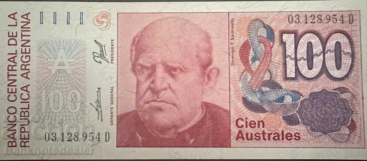 Αργεντινή 100 Αυστράλ 1986-89 Pick 327c Ref 8954 Unc