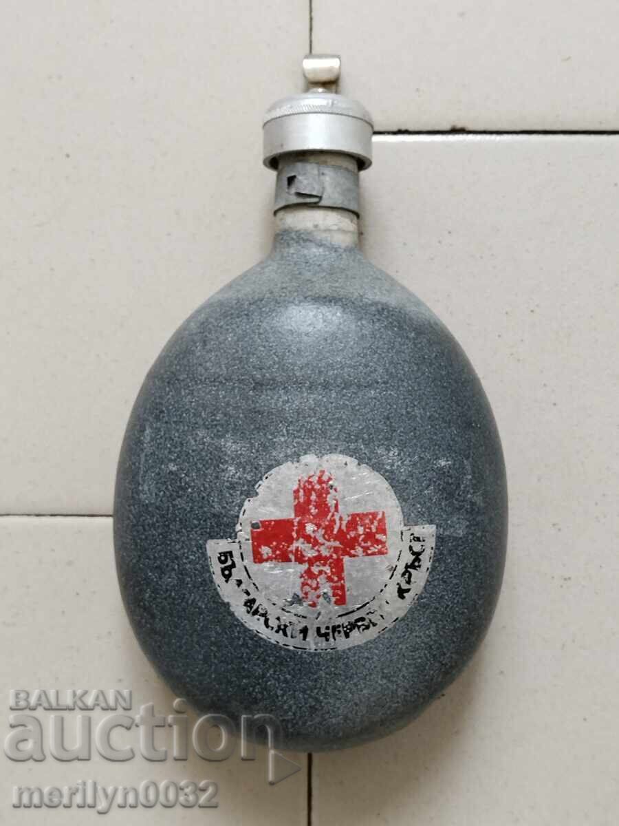 Βουλγαρικό αλουμινένιο παγούρι Ερυθρού Σταυρού