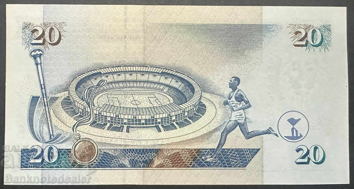Kenya 20 shillingi 1996-2002 Pick 37a  Unc Ref 8586 с цена 8.00 лв. | € 4.09