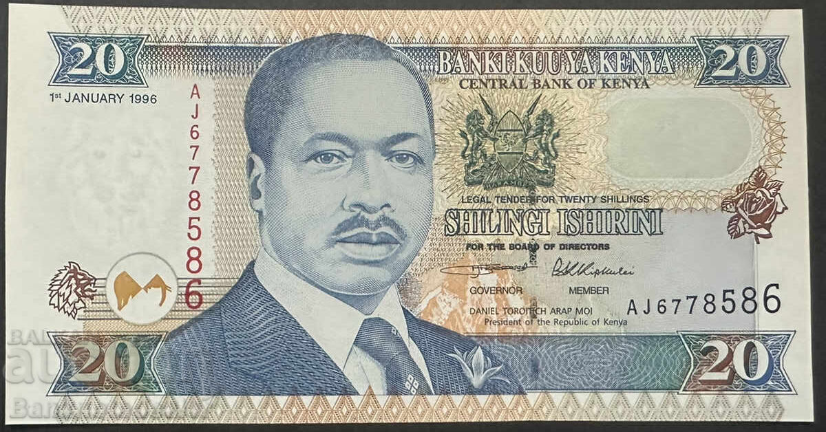 Kenya 20 shillingi 1996-2002 Pick 37a  Unc Ref 8586