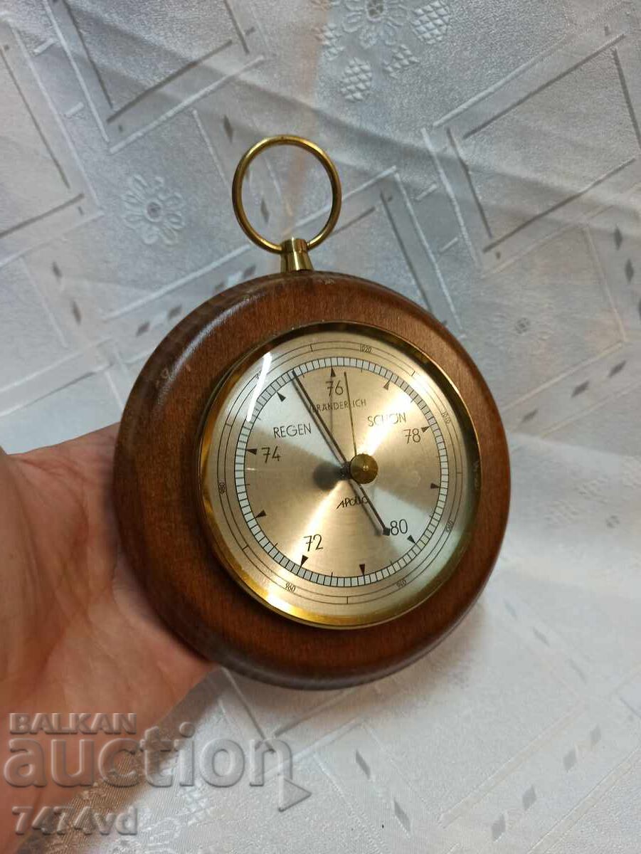 Ρετρό ξύλινο βαρόμετρο Regen Veranderlich Schon -Apollo με τιμή 60.00 BGN | € 30.68 Ρετρό ξύλινο βαρόμετρο Regen Veranderlich Schon -Apollo με τιμή 60.00 BGN | € 30.68