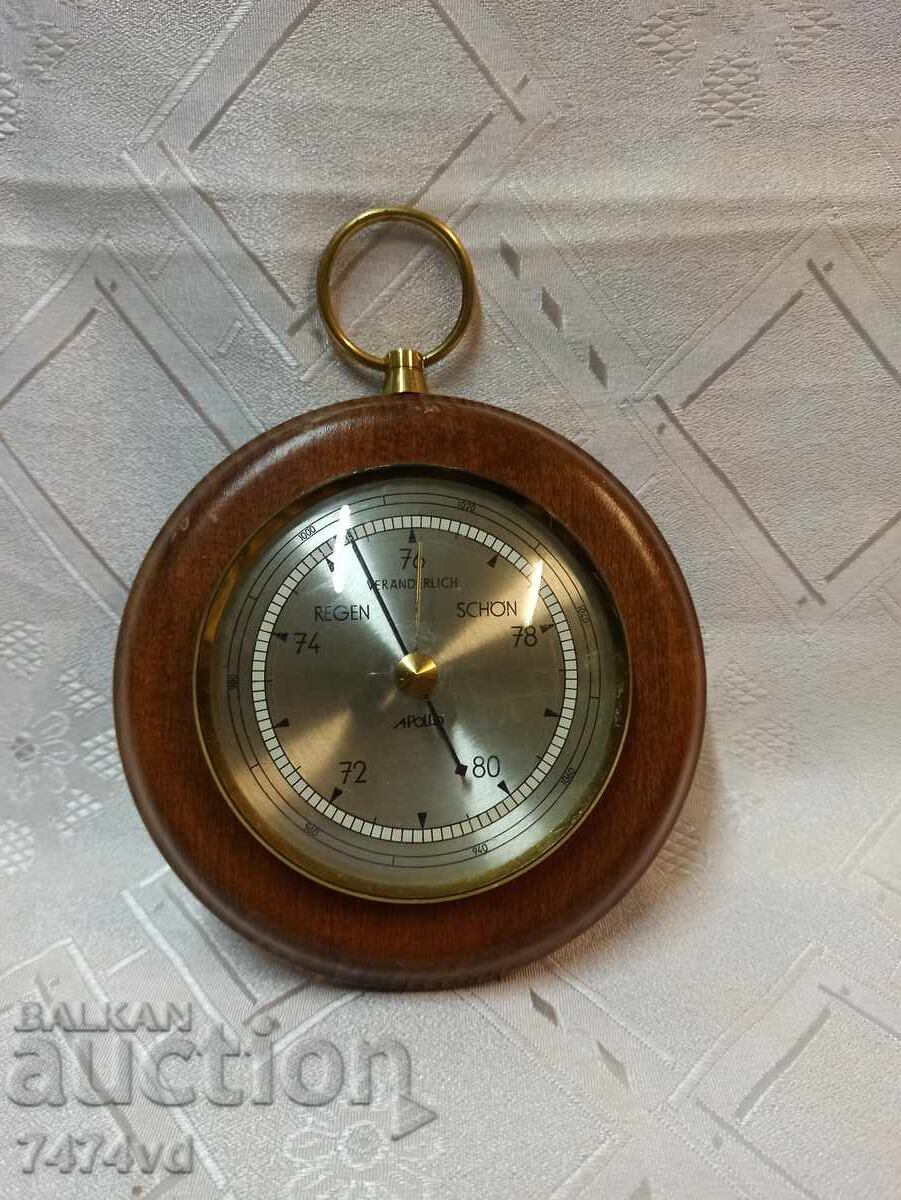 Ρετρό ξύλινο βαρόμετρο Regen Veranderlich Schon -Apollo Ρετρό ξύλινο βαρόμετρο Regen Veranderlich Schon -Apollo
