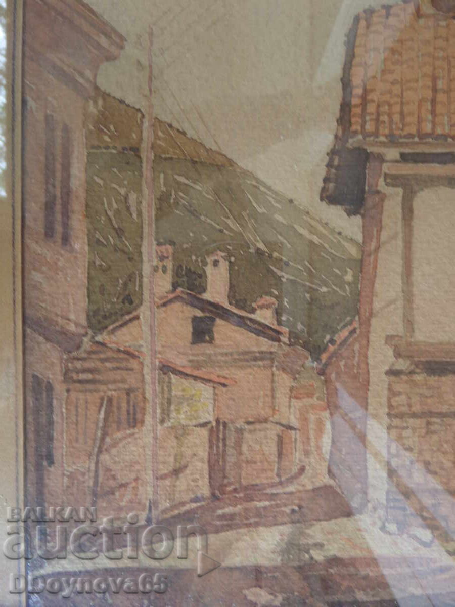 Тодор Кожухаров - "с. Якоруда", акварел 1943 г. с цена € 142.65 | 279.00 лв.