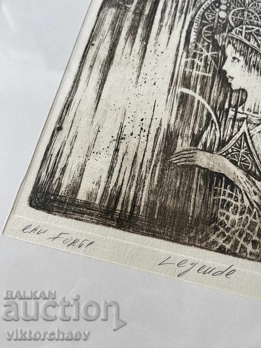 Аукцион Кирил Тончев картина - графика 1989 година